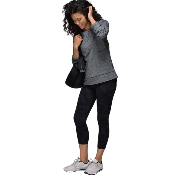 LULULEMON Exhalation Pullover II in Heathered Speckled Black - Picture 1 of 14